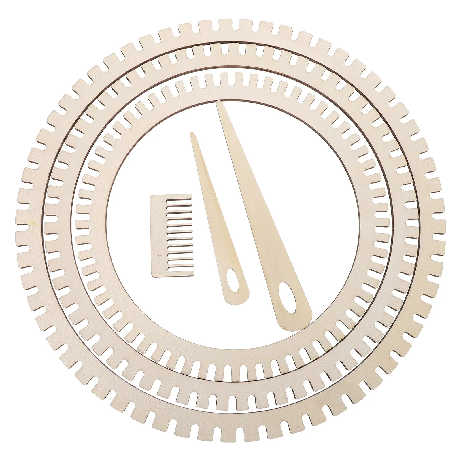 

Набор из 6 круговых деревянных ткацких станков с гребнем для вязания и спицами для ручного ткачества