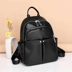 New High-quality Women's Backpack Travel Large Backpack PU Leather Handbag Schoolbag For Girls Women's bag Female Shoulder Back