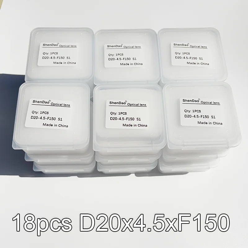 1 Stück 18 Stück Laser-Schweiß-Fokusier- und Kollimationslinse D20 T4.5 F150 F200 F400 F600 F800 D16x5 F60 SUP 21T 23T Schweiß-Fokussierlinse – Detail 2