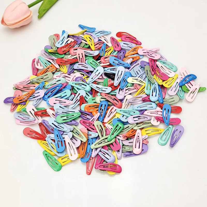 10/20/30/40 PCS New Girls Cute Colorful Waterdrop Shape Hairpins Sweet Kids Barrettes Slid Clip Fashion Hair Accessories