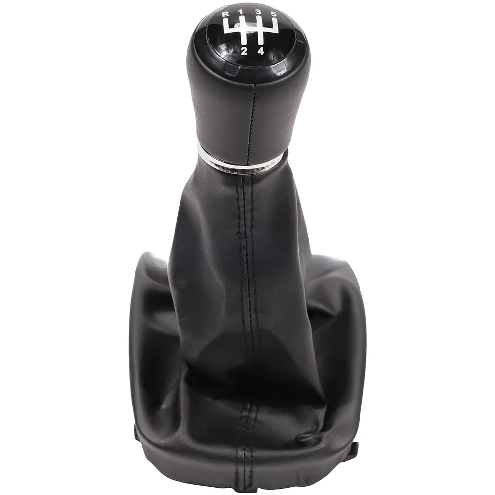 Lightweight Car Shift Knob Gear Shift Lever Gaiter Boot 5 Speed Gear Knob Easy Installation Seamless Look Manual Operation