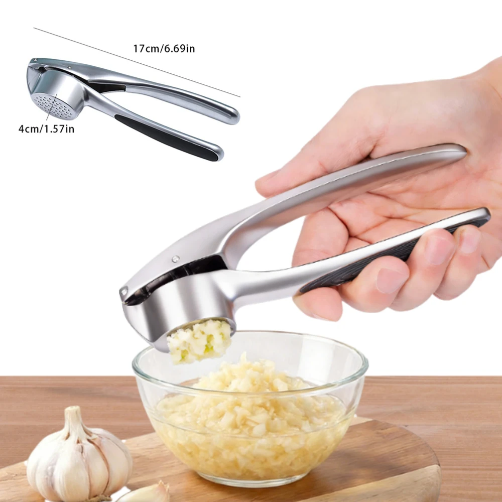 Aluminum Alloy Garlic Masher Garlic Press Kitchen Tools Easy to Squeeze Garlic Crusher Manual Grinding Tools