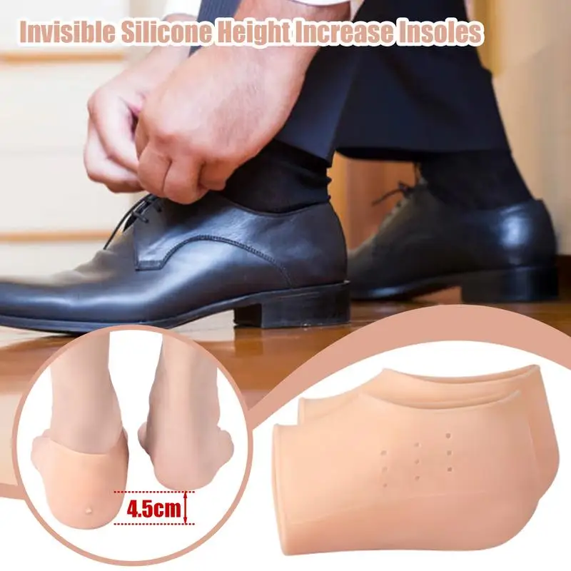 

Silicone Height Increase Insole Silicone Heel Cushion Inserts Elastic Shoes Lifting Cushion Increasing Comfort For Youth Girls