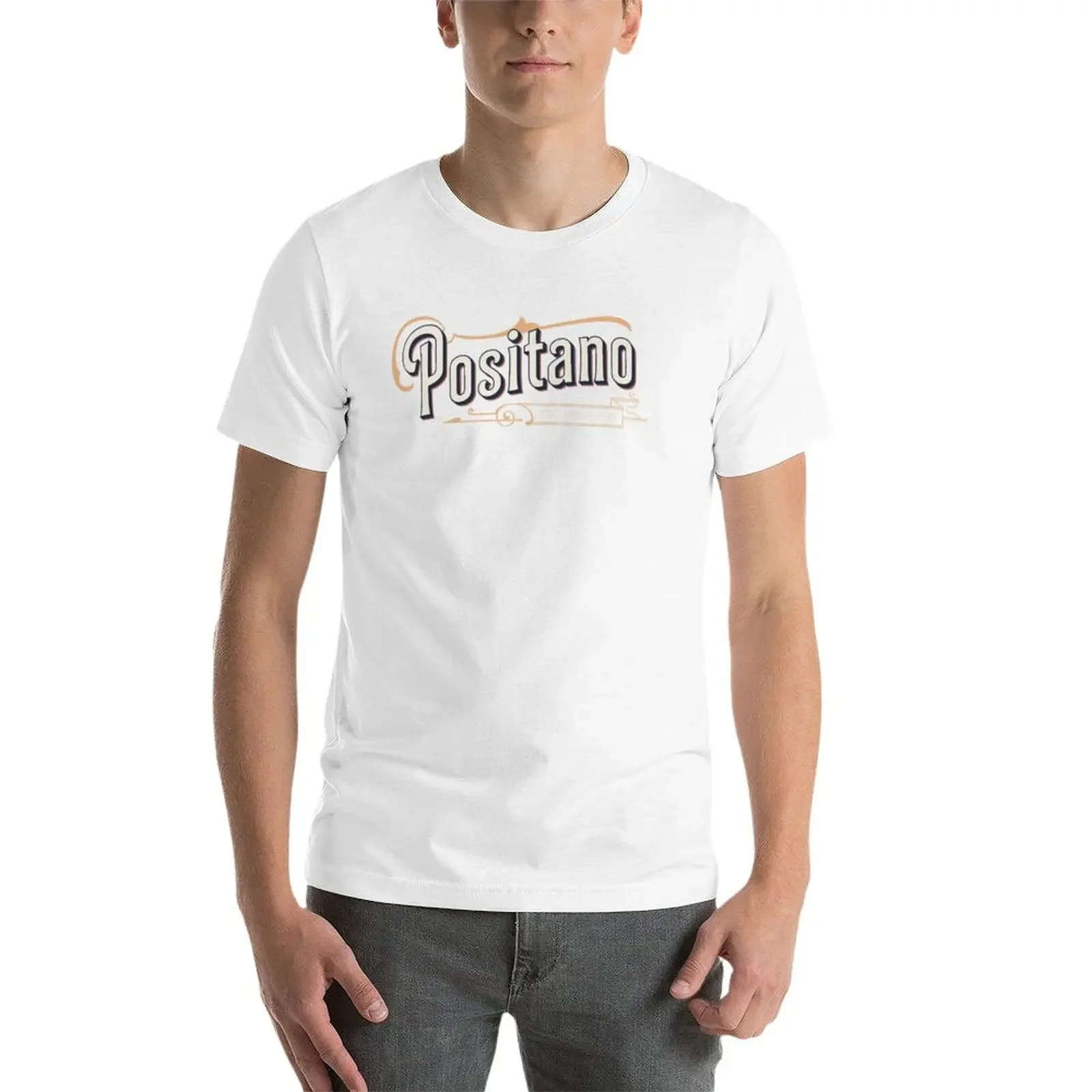 New Positano Amalfi Coast Italy Elegant Vintage Style T-Shirt black t shirts T-shirt for a boy anime clothes mens t shirts pack