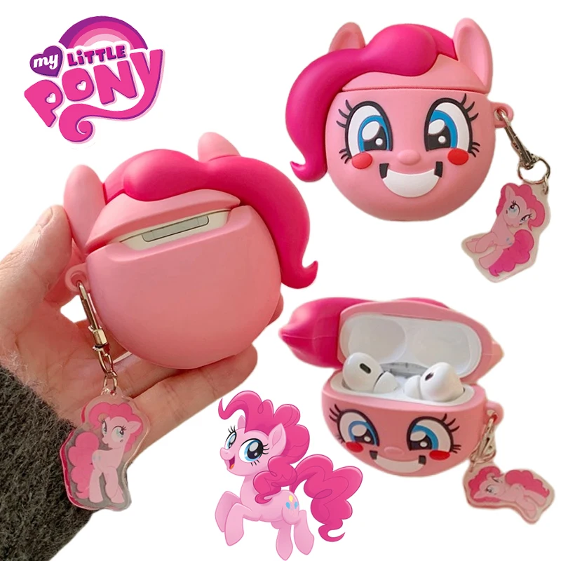 

Силиконовый чехол для наушников My Little Pony для Airpods 4 3 2 1 Pro, защитный чехол с рисунком Pinkie Pie для Airpods Pro2, подарок на день рождения
