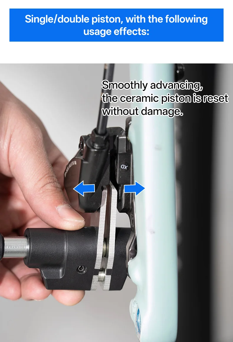 2-in-1 Fahrrad-Bremskolben-Press- und Rückstellwerkzeug für 2/4-Kolben-Hydraulikscheibenbremsen MTB Rennrad Reparatur- und Wartungswerkzeug – Detail 7