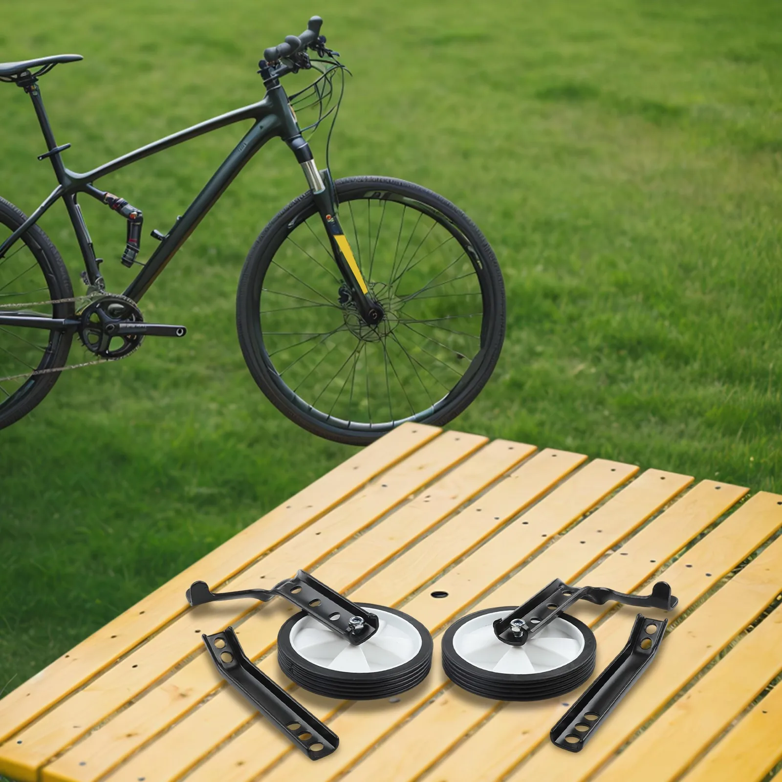 

Adjustable Bike Training Wheels Set Bicycle Wheel Adjustable Training Wheels Bike Stabilisers Multi-speed Support