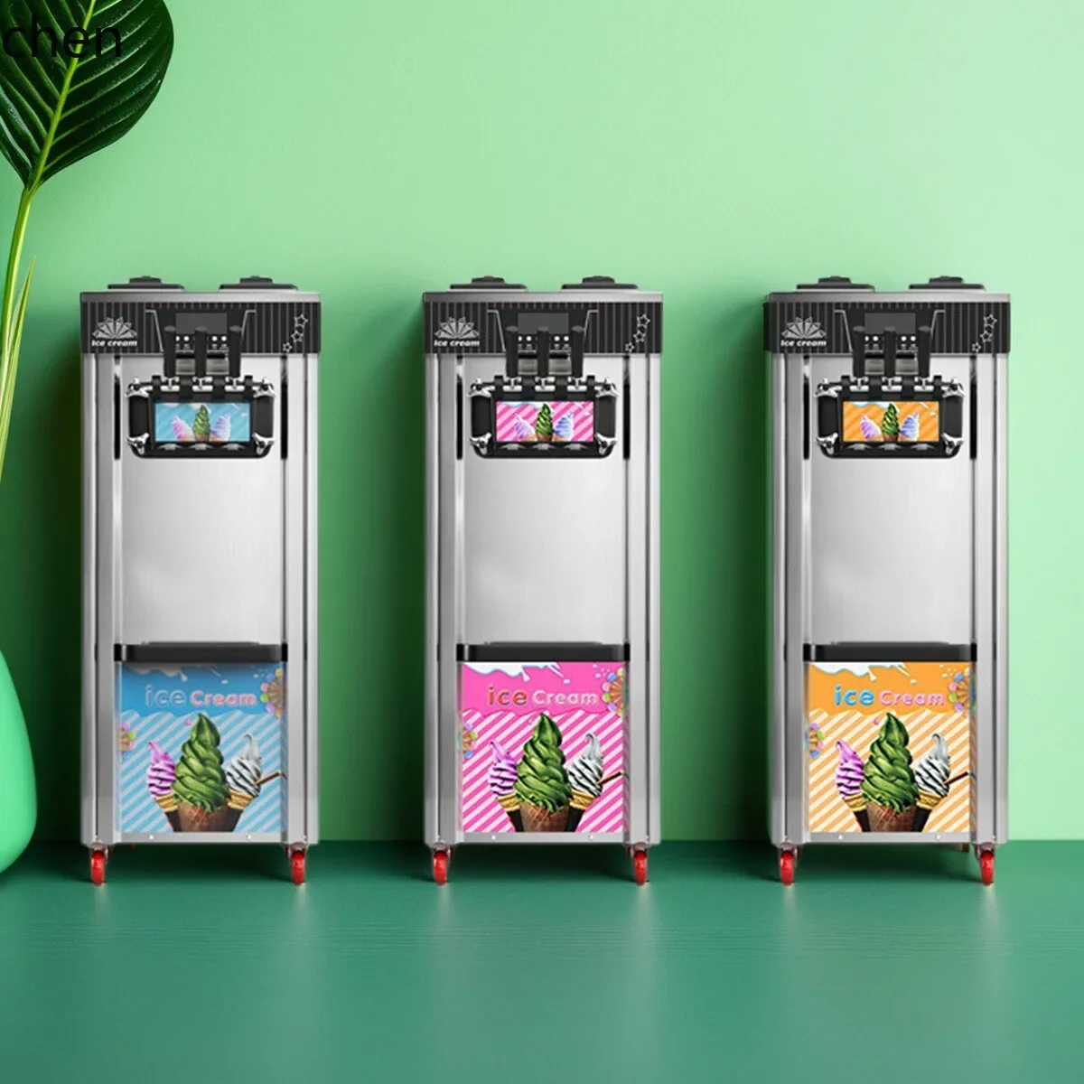 

Customizable vertical ice cream machine commercial sundae cone automatic soft crispy ice cream machine