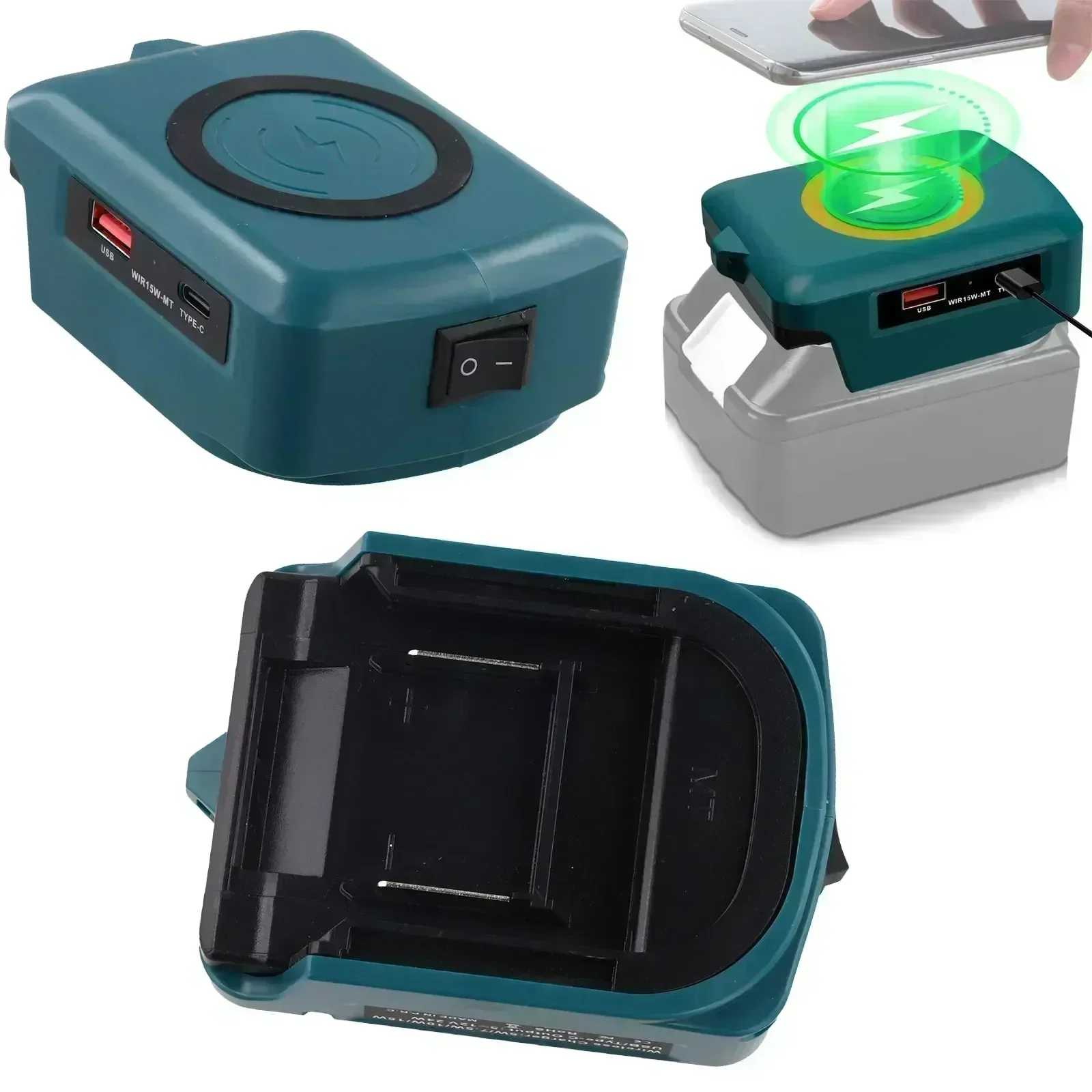 

15W Mobile Phone Wireless Charger Adapter For BL1830 BL1815 BL1840 18V Battery Power Tool Accessory In Stock Wholesale