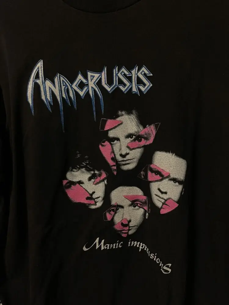 GENUINE Rare ANACRUSIS Manic Impressions Vintage T-Shirt XL