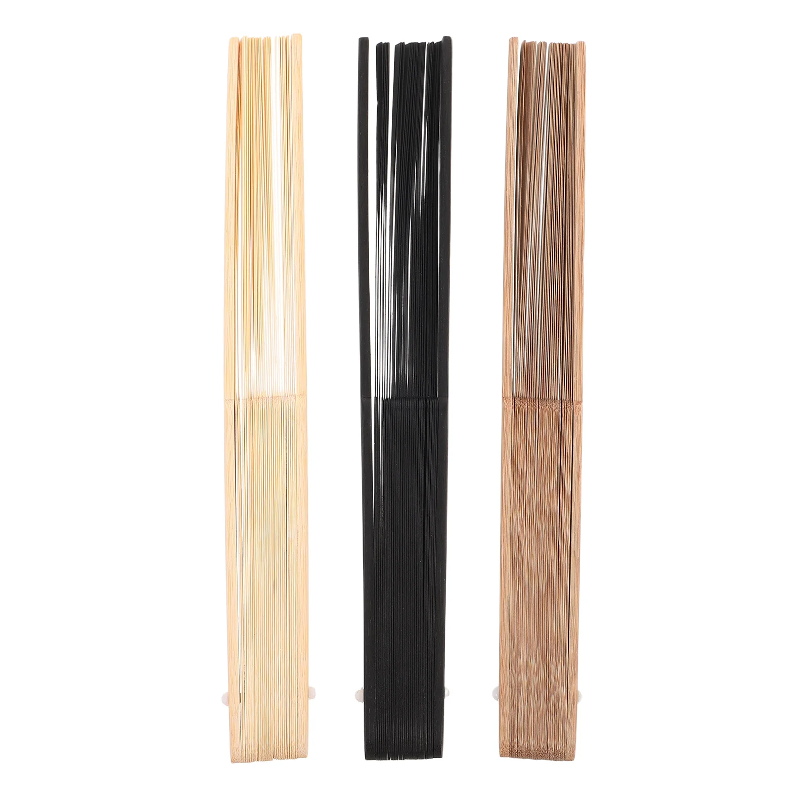 

3Pcs Bamboo Foldable Fan Frame Handmade DIY Folding Fans Frame Handheld Chinese Style Decorative Fan Ribs Craft Project Material
