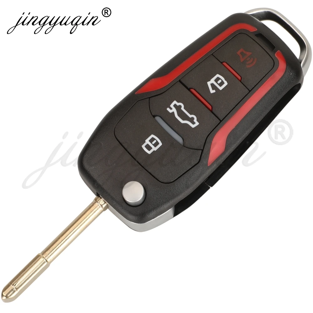 jingyuqin 433MHz 4D60 4D63 Modified Flip Remote Car Key For Ford Mondeo Focus Fusion Fiesta Galaxy C-Max S-Max Transit MK2 5 MK7