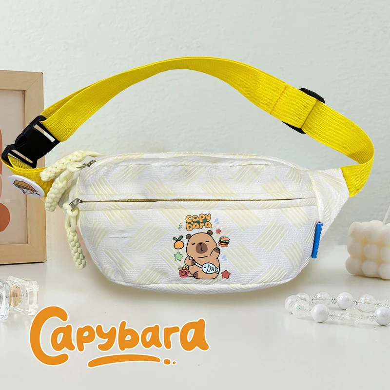 Capybara Fanny Packs Shoulder Bag Belt Cartoon Fashion Waist Packs Lightweight Crossbody HandBags Anime Outdoor Sport Bum Bags