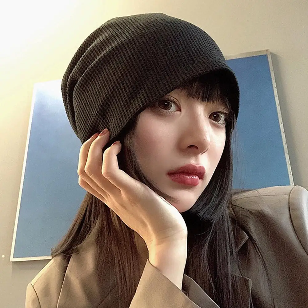 Solid Beanie Polyester Men/Women Unisex Beanies Caps Casual Beanie Hats For Women Skullies Beanies Thin Cap Outdoor Windproof