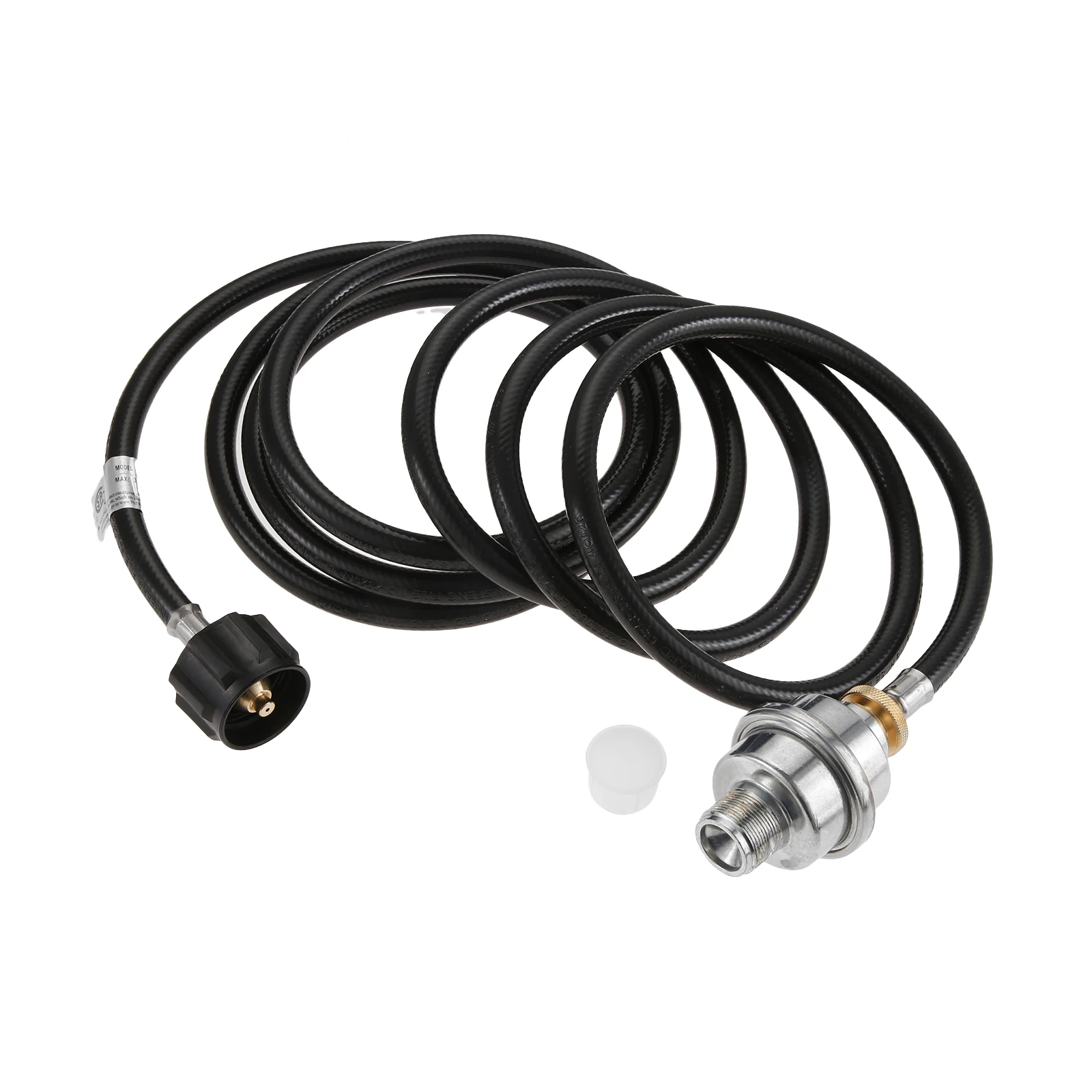 Filtro de Combustible de Propano de Latón con Manguera de Propano de 12 Pies, Compatible con Calentadores Buddy, Conexión QCC1/Tipo 1, para Tanques de Propano de 20-45 Libras, Reemplaza F273699