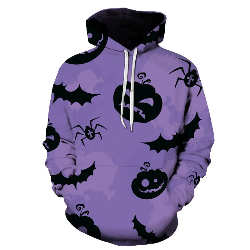 Pull à capuche à impression numérique 3D pour hommes et femmes, crâne de démon terreur d'Halloween, automne, hiver, nouveau, 2023