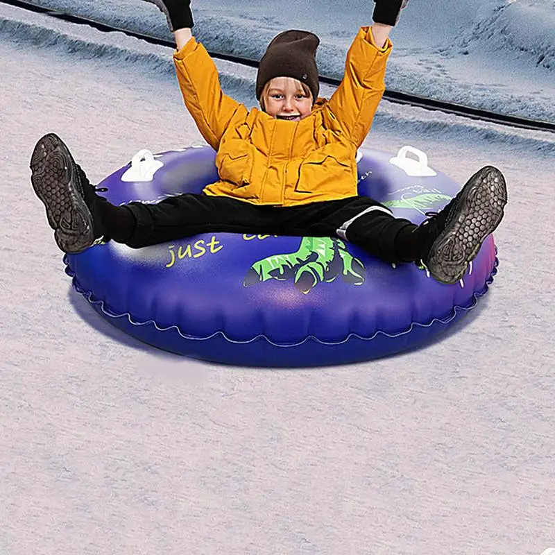 Snow Tubes For Kids Inflatable Dinosaur Snowboard Outdoor Winter Outdoor Sports Toys 91cm/36inches Sledding Tubes For Family