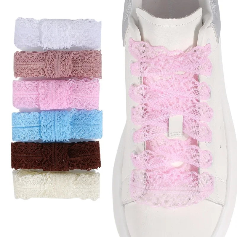 

Flat Shoelaces for Women Sneakers 2.9CM Width Black White Casual Shoe Laces Accessories