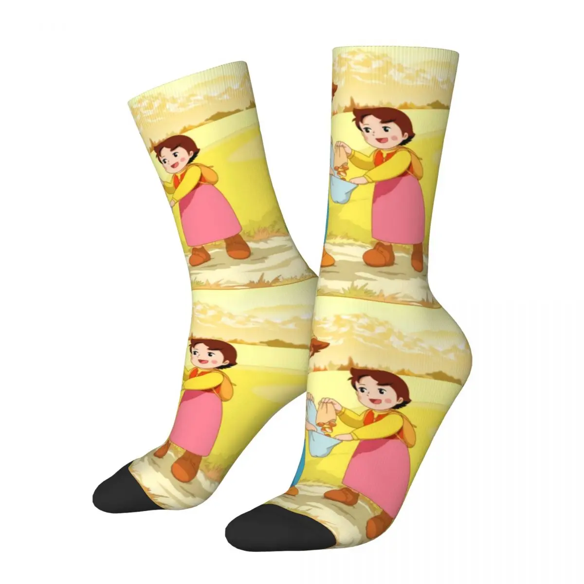 Next To The Golden Fields Socks Travel 3D Print Boy Girls Mid-calf Sock