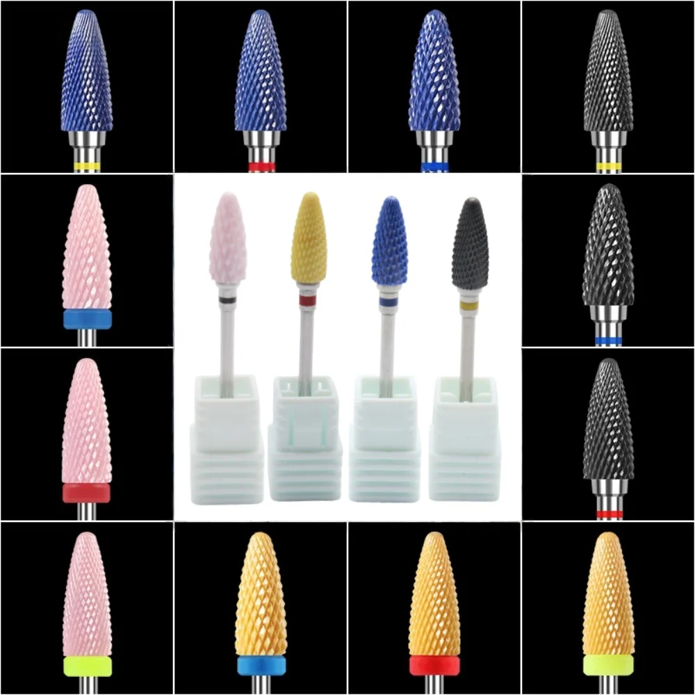 1Pcs Colored Ceramic Nail Drill Bit 2.35mm Shank – Sharp E-File Bit for Gel Polish Removal, Cuticle Care & Manicure