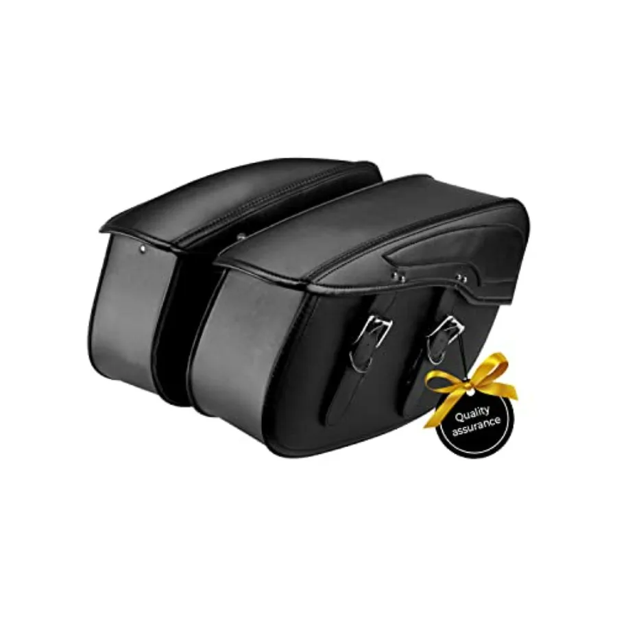 

Synthetic Leather Motorcycle Saddlebag for Street Glide Electra Glide Touring Model Universal 34L Black Durable Waterproof Desi