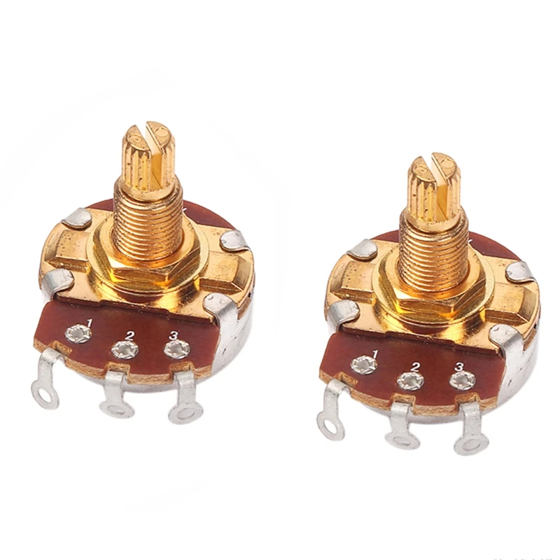 2 Pcs Guitar Bass Volume Tone Control Pots Potentiometer Switch A250K