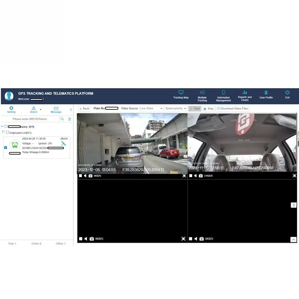 Real-Time Location Tracking Dual-Lens 4G Driving Recorder Front and Rear Cameras for Vehicle Safety