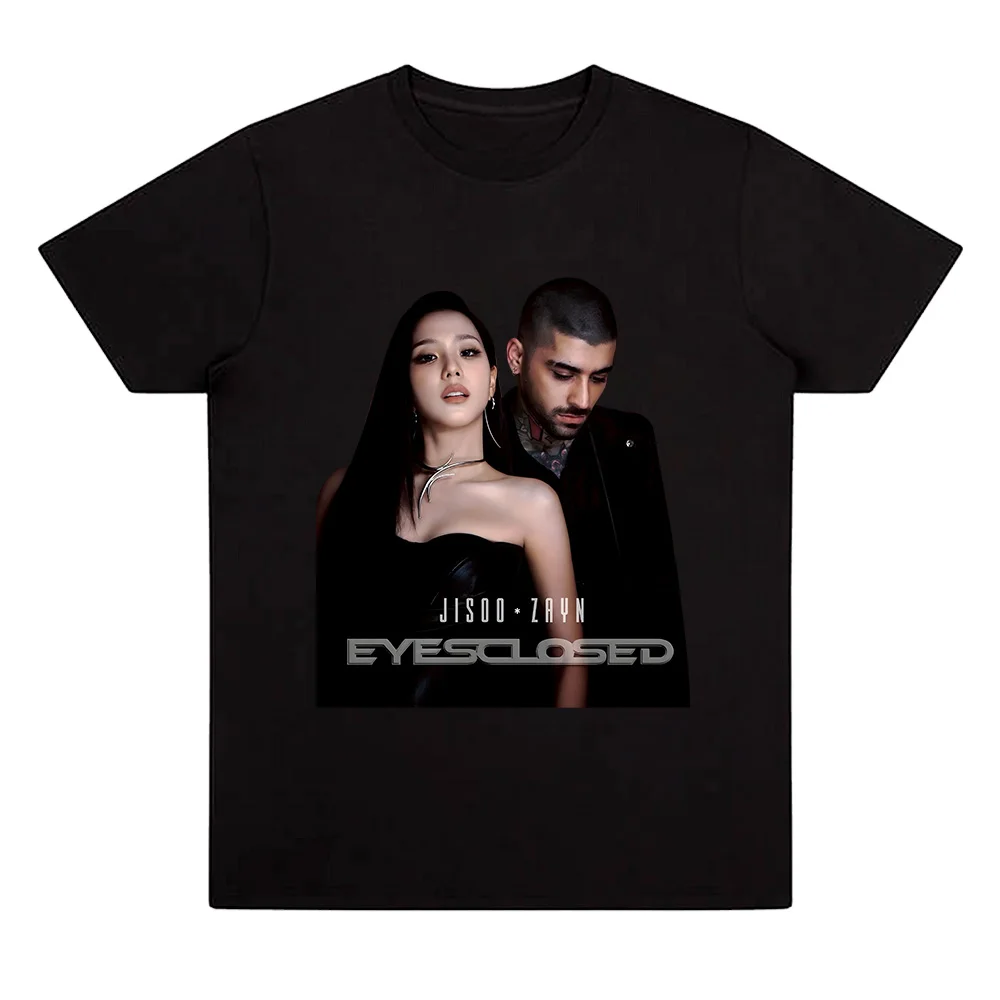 

Jisoo and Zayn for Eyes закрытые футболки модная одежда Harajuku унисекс одежда высокого качества хлопковые футболки для фанатов подарки футболки