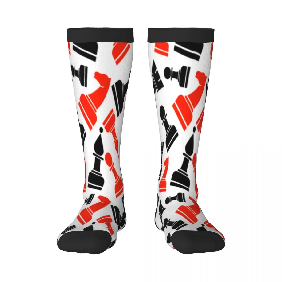 Unisex Socks Chaotic Pattern With Chess Pieces Casual Harajuku Business Socks