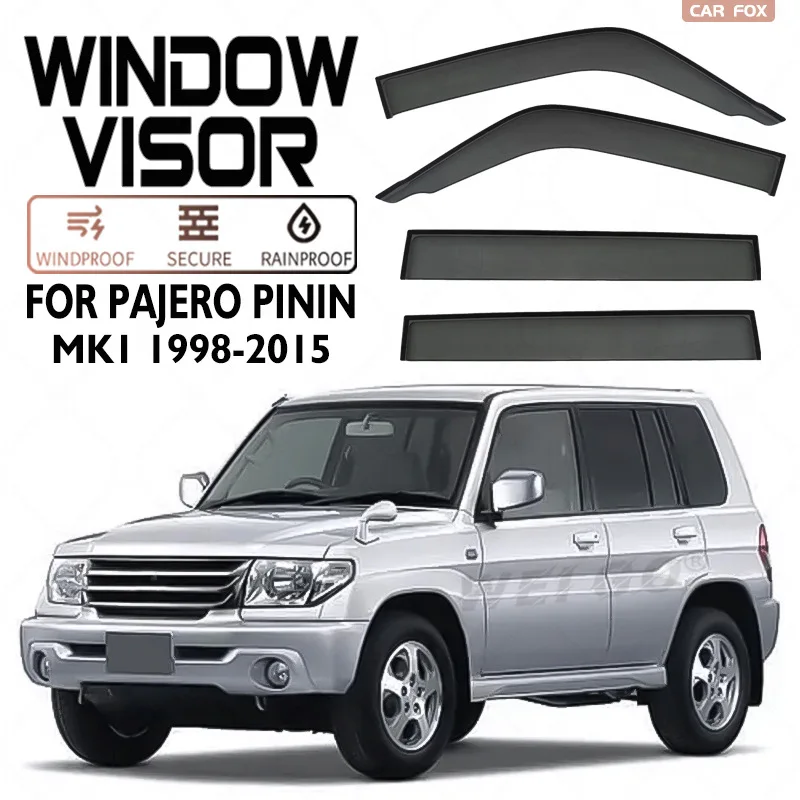 

Для Mitsubishi Pajero Pinin: Дефлекторы окон, навесы-козырьки, защита от дождя и солнца для боковых окон, автоаксессуары, стайлинг автомобиля
