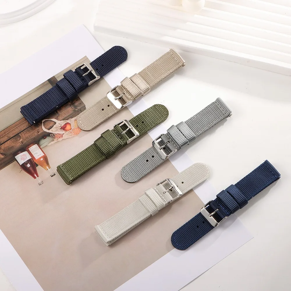 Cinturino per Orologio in Nylon Premium 18mm 20mm 22mm 24mm, Cinturino Intrecciato Militare Universale a Sgancio Rapido, Cinturino Sportivo da Uomo