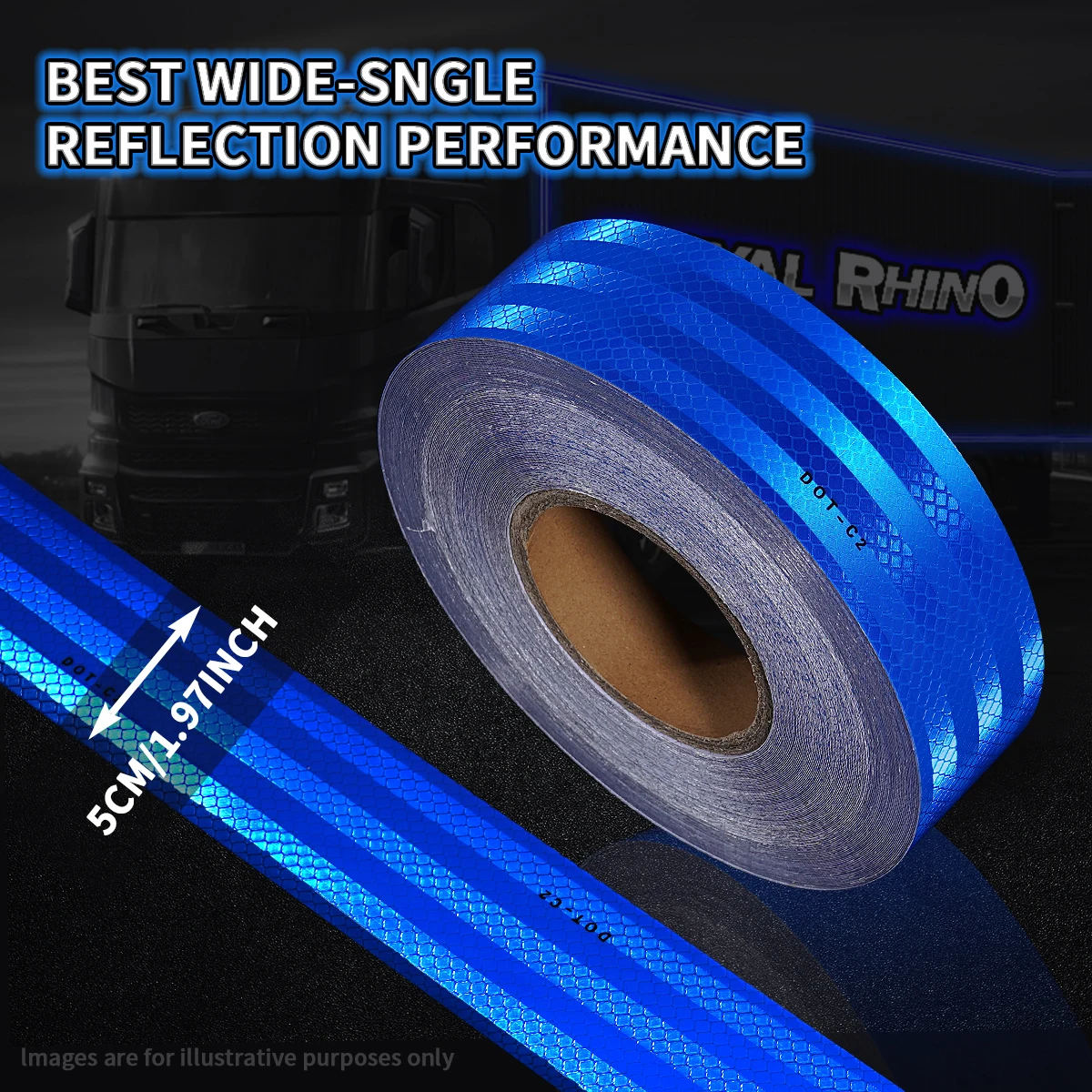 Car Truck Reflective Safety Tape Warning Night Light Waterproof Trailer Reflector Sticker For Car Truck Warning Safety image 3