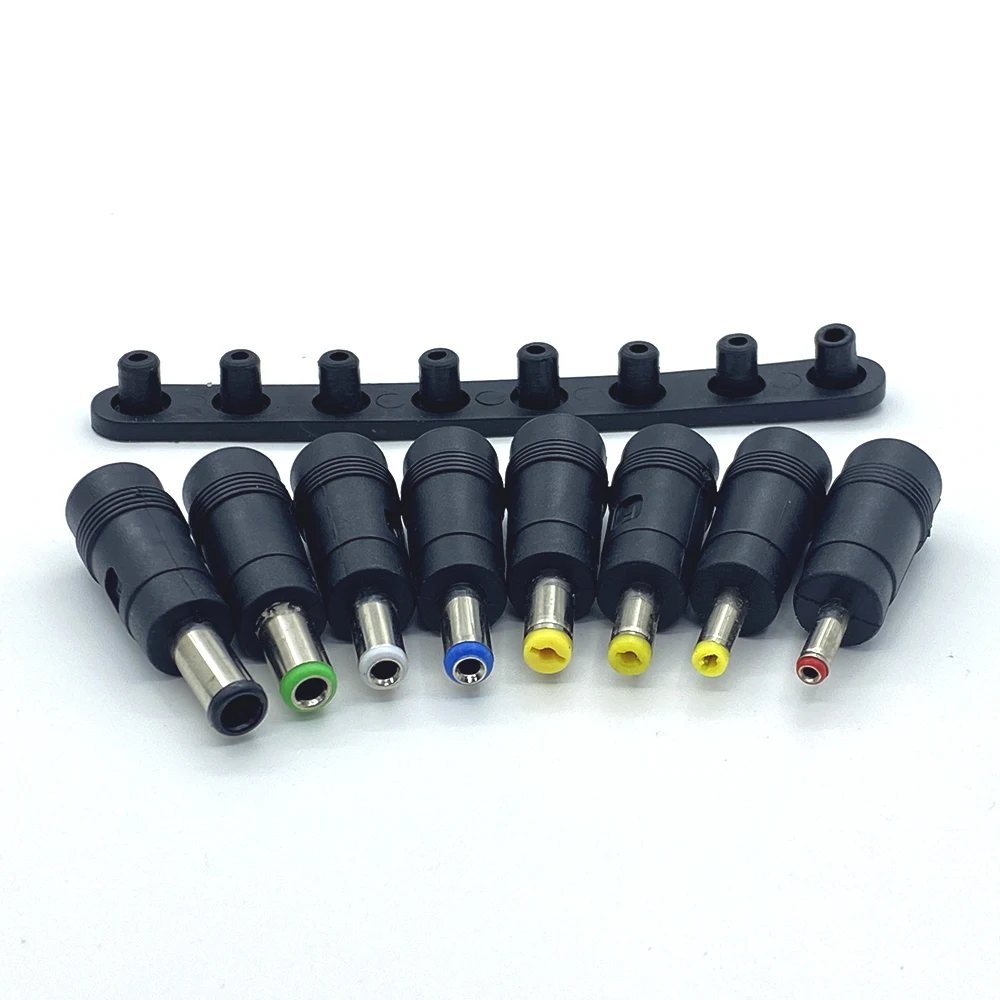 

8Pcs/Set Universal Laptop DC Power Supply Charger Socket Connector 5.5x2.1mm DC Female Jack to DC Male Conversion Plugs Adapter