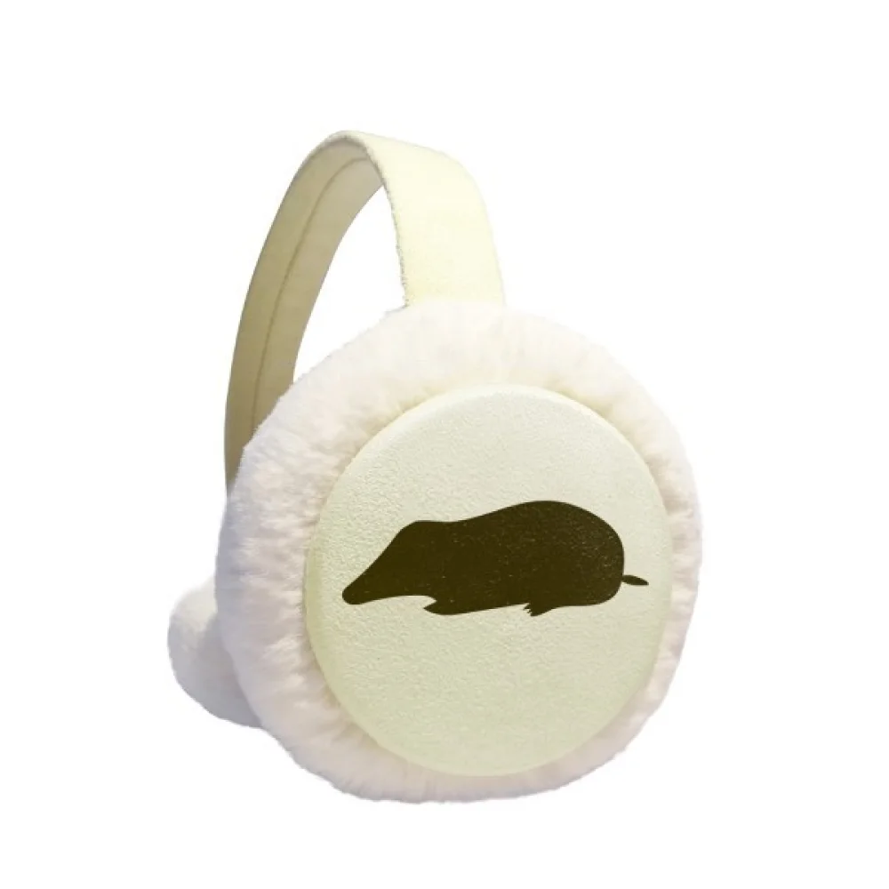 

Black Mole Animal Portrayal Winter Ear Warmer Cable Knit Furry Fleece Earmuff Outdoor