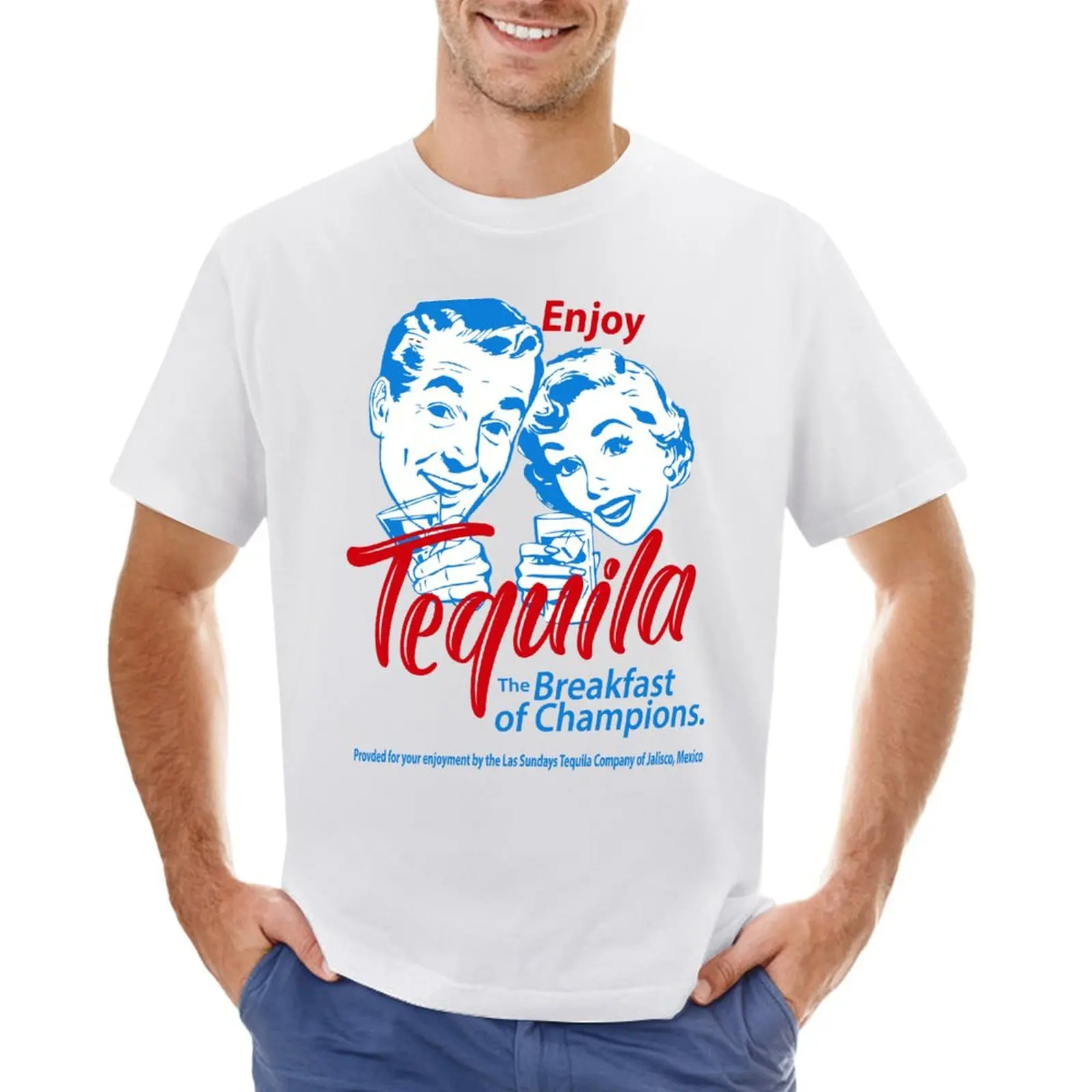 

Enjoy Tequila The Breakfast Of Champions T-Shirts T-shirt Short sleeve tee customizeds plus sizes big and tall t shirts for men