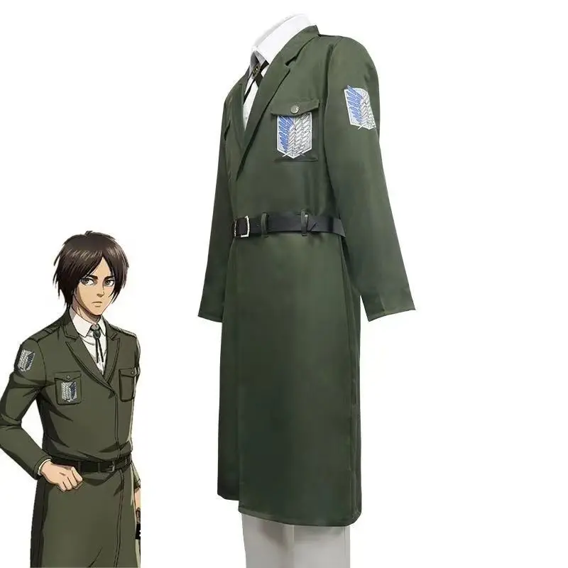 

Japan Attack On Titan Season 4 Survey Corps Team Uniform Full Set Of Cosplay Clothes Malai Green Coat