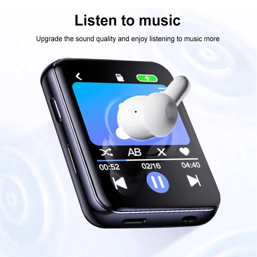 كاميرا مشغل MP3 بلوتوث 5.4 مشغل MP4 وكمان HiFi مشغل موسيقى MP3 1.96 بوصة كامل شاشة تعمل باللمس مسجل كاميرا سبائك الزنك