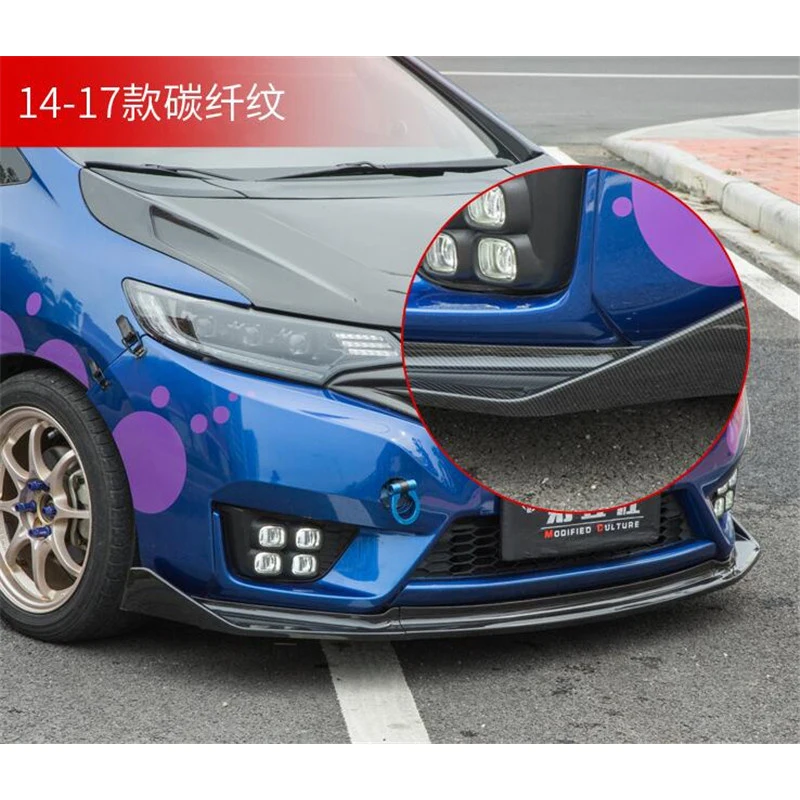 

For Honda Fit Jazz 2014-2017 Year ABS Front Bumper Diffuser Lip Splitter Anti-Collision Accessories Body Kit