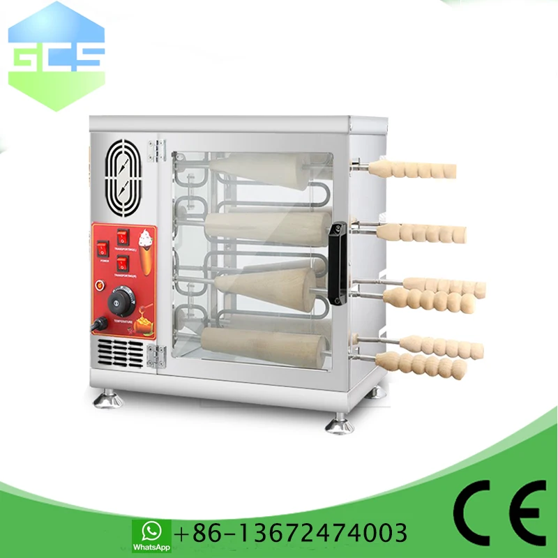 

16 Pcs wood sticks Electric Chimney cake oven maker machine; chimney cake rollers ice cream Waffle maker cone