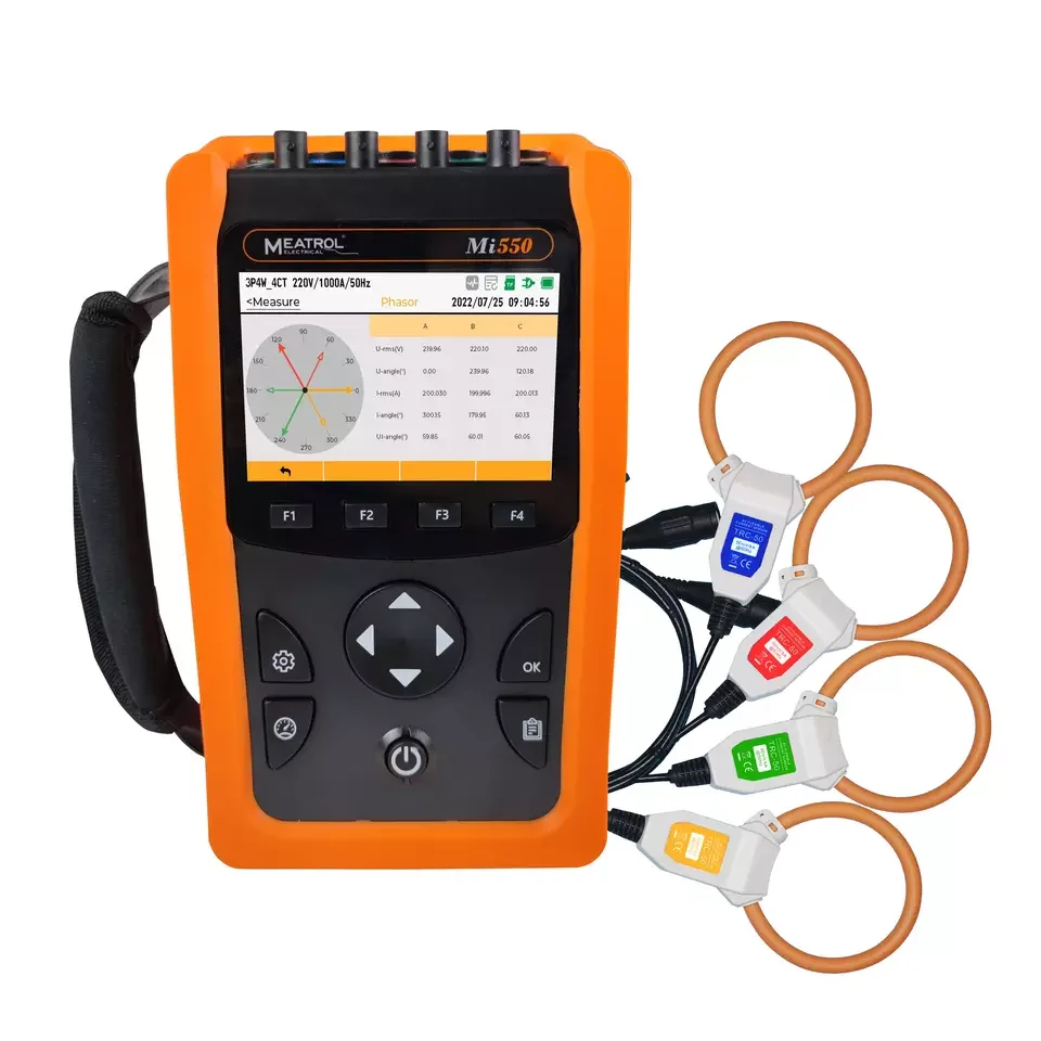 Handheld Power Analyzer 32GB Data Logger MEATROL Mi550 Waveform Graphics Electric Energy Meter 3 Phase Power Quality Analyser