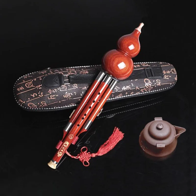 

Rosewood Hulusi Practice Professionally Performance Gourd Flute Adults Children Beginner Hulusi Traditional Woodwind Instruments