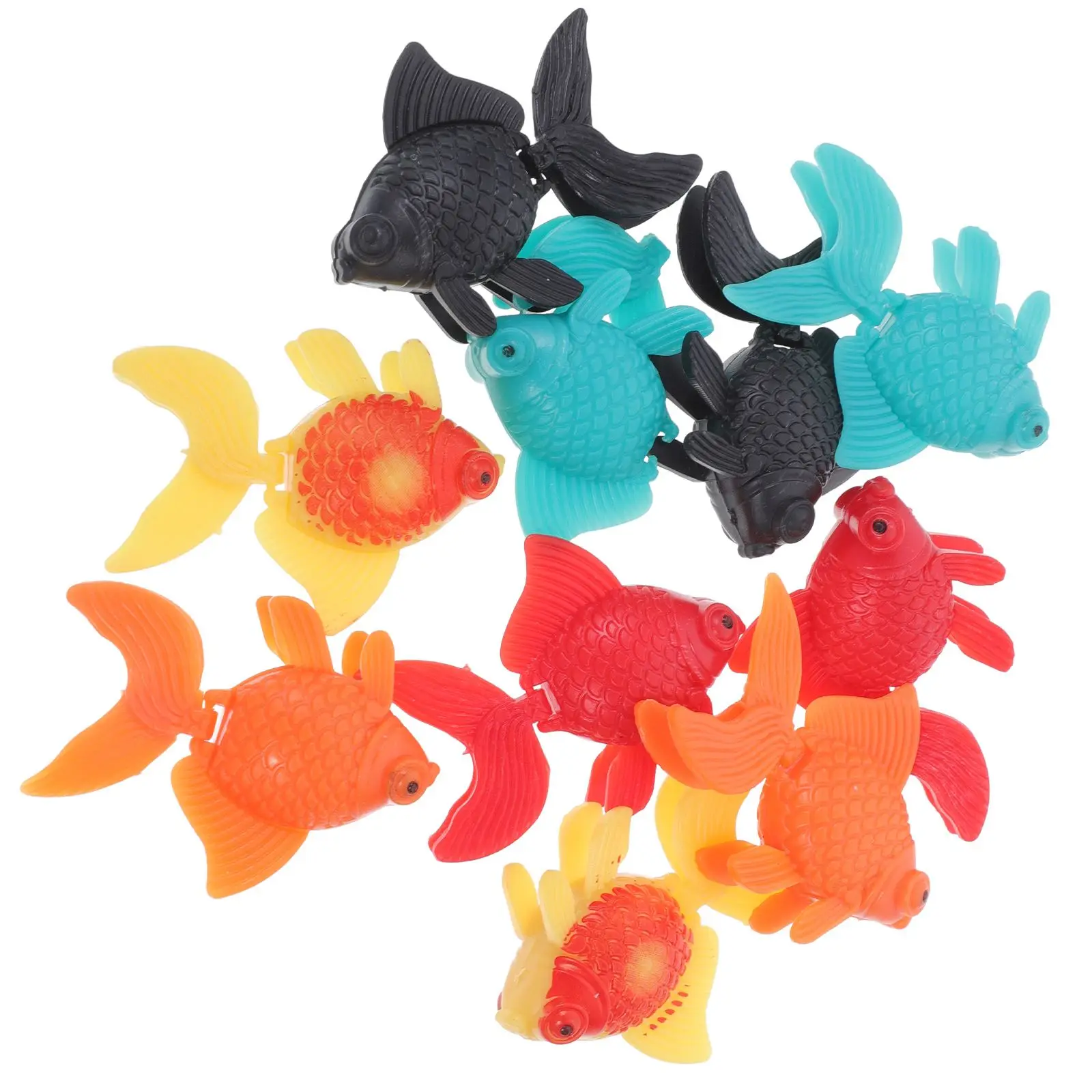 

10 Pcs Fake Fish Tank Decor Artificial Goldfish Vivid Plastic Aquarium Ornaments Mini Size Lifelike Kids Learning Play Pet