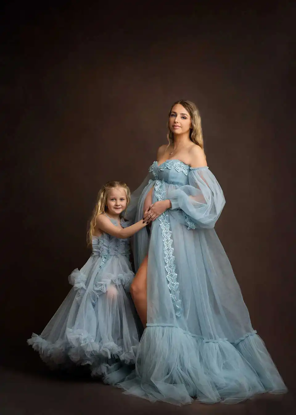 

Customized Maternity Dresses Butterfly Applique A Line Sweetheart Tulle Lace Photography Pregnant Gowns Party Pageant Gowns