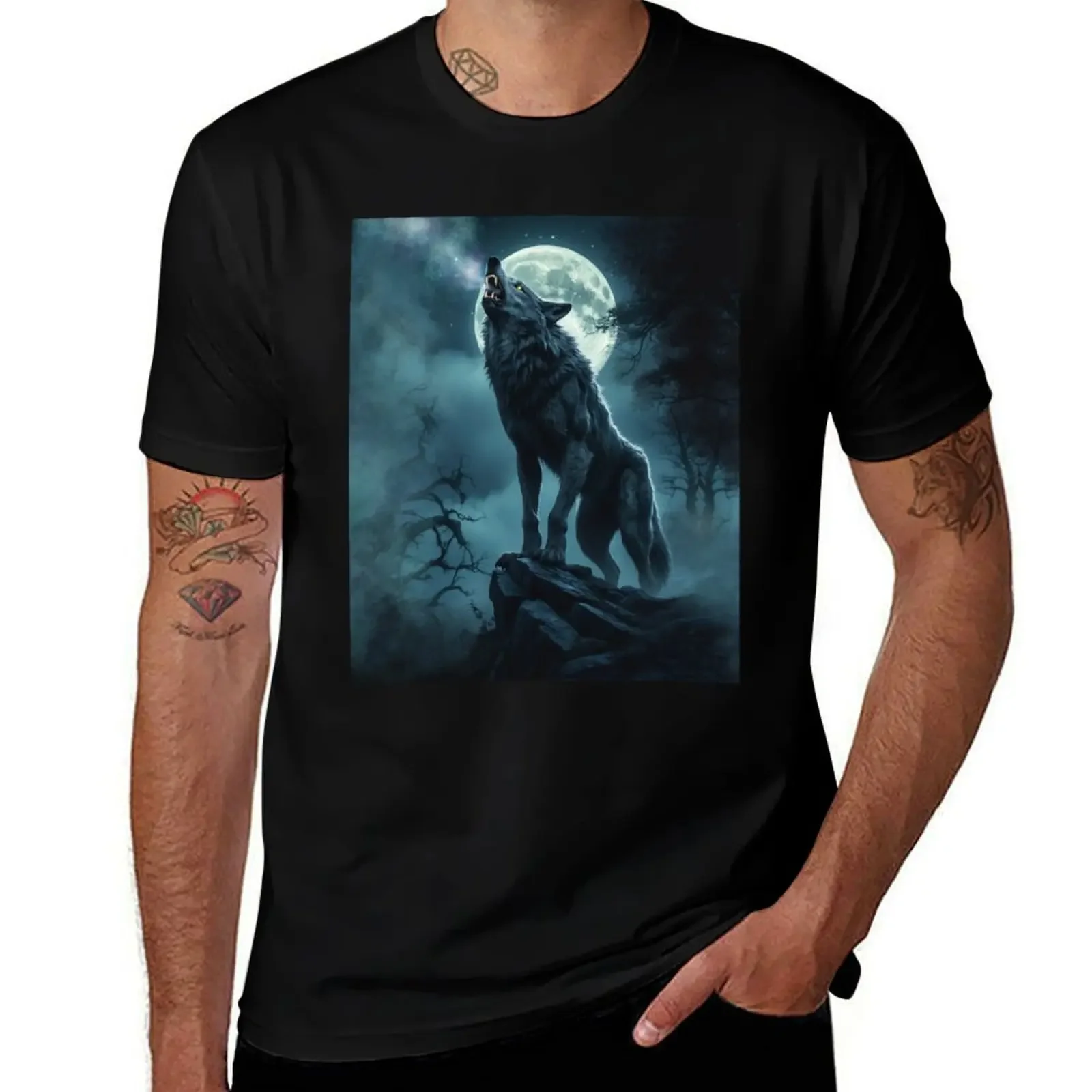 

Wolf wolf lover T-Shirt funny costumes Man t-shirt man clothes cotton graphic tees shirts men graphic