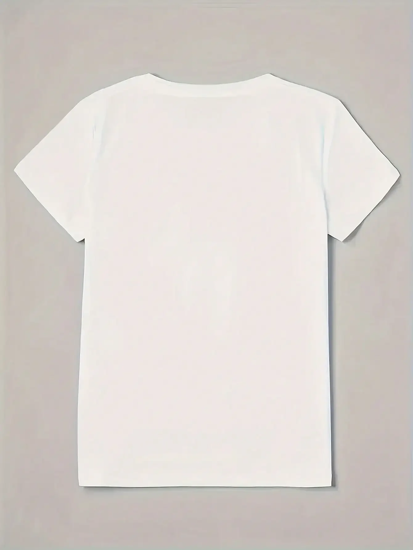 [Lässiges T-Shirt] Lässiges, kurzärmliges, bedrucktes Damen-T-Shirt mit Rundhalsausschnitt |   Frühlings- und Sommermode