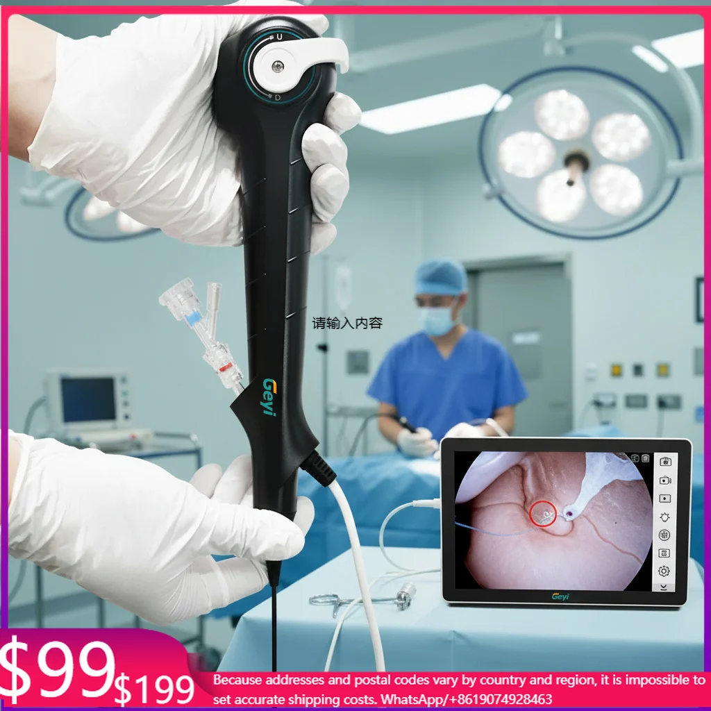 Geyi Single-use Digital Flexible Ureteroscope Disposable Ureteroscope 6.3Fr 7.5Fr 8.4Fr 9.3Fr