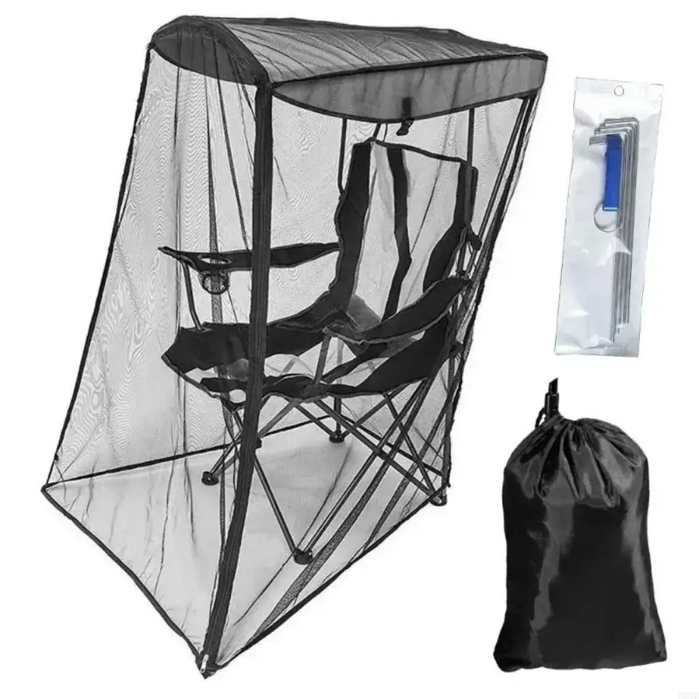 Hiking Zipper Opening Mosquito Net Cover Insect Proof Foldable Design Bug Mesh Tent Compact Size Mosquito Net Garden