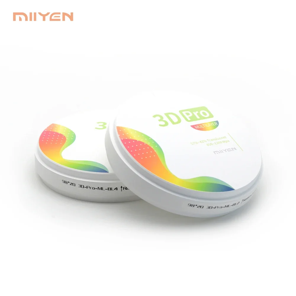 MIIYEN CAD CAM Aesthetic 3D Pro Multilayer den tal Zirconia Block disc