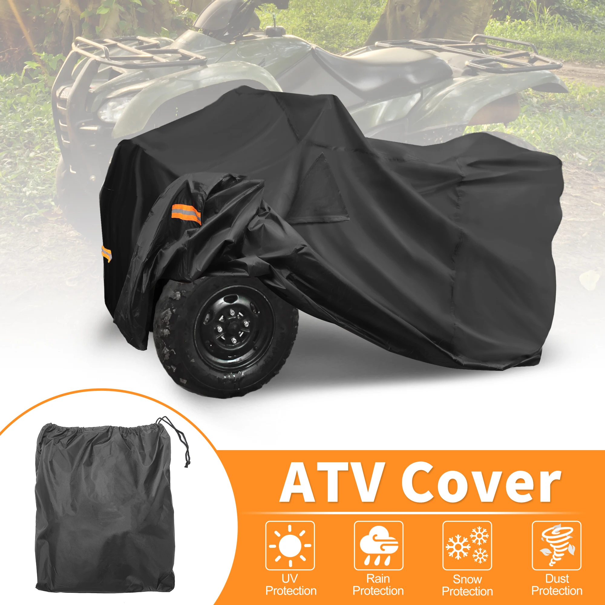 

X Autohaux ATV Cover for Polaris Sportsman 450/570 850/XP Waterproof 4 Wheelers Quad Cover Outdoor Sun Rain Protection 210D-PU