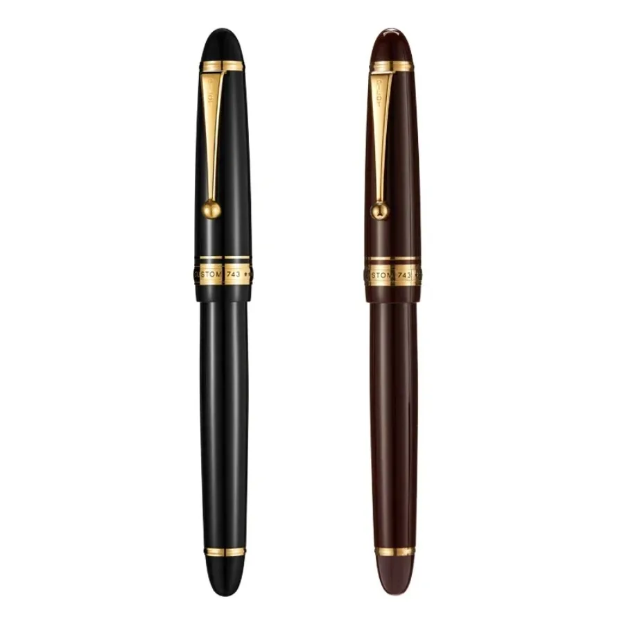 Bolígrafo de Oro de 14K PILOT Custom 743 Grande para Japón - Bolígrafo y Resaltador de Escritura Mejorada FA Deluxe